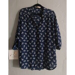 Liberty Love Tops Blouse Amtropology, Women XL, Polyester, 20.5 Inch Of Armp To